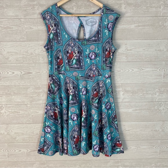 Disney Dresses & Skirts - Disney The little mermaid sleeveless skater mini dress size XL hot topic